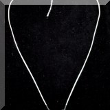 J170. Sterling silver necklace with heart and circle pendants. Heart reads ”Love is patient. Love is kind. Love is eternal.” Circle reads ”I am thankful your path crossed mine.” Adjustable chain. - $38 
